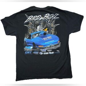 Vintage Bird Boyz Racing T Shirt Men's Large Black Jerry Bird Street Outlaws Y2K